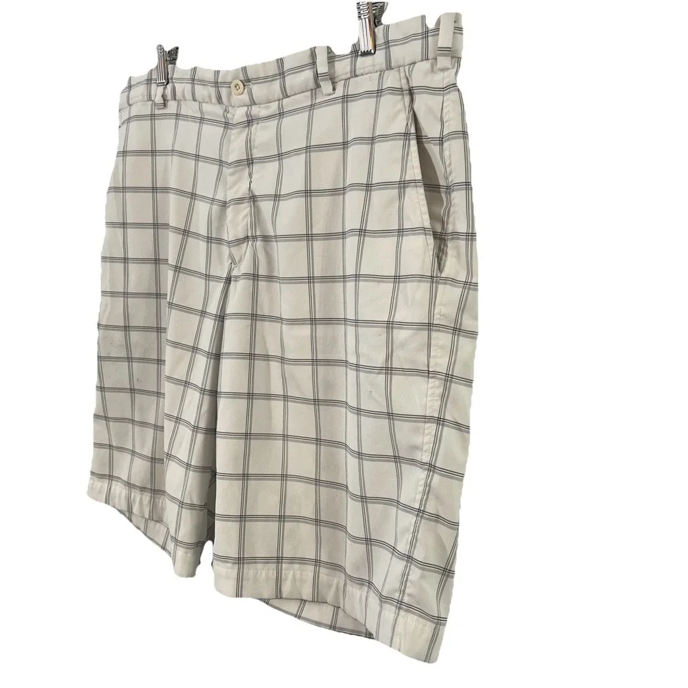 Nike Golf Shorts Mens Size 38 Lightweight Plaid Blue‎ and White 11